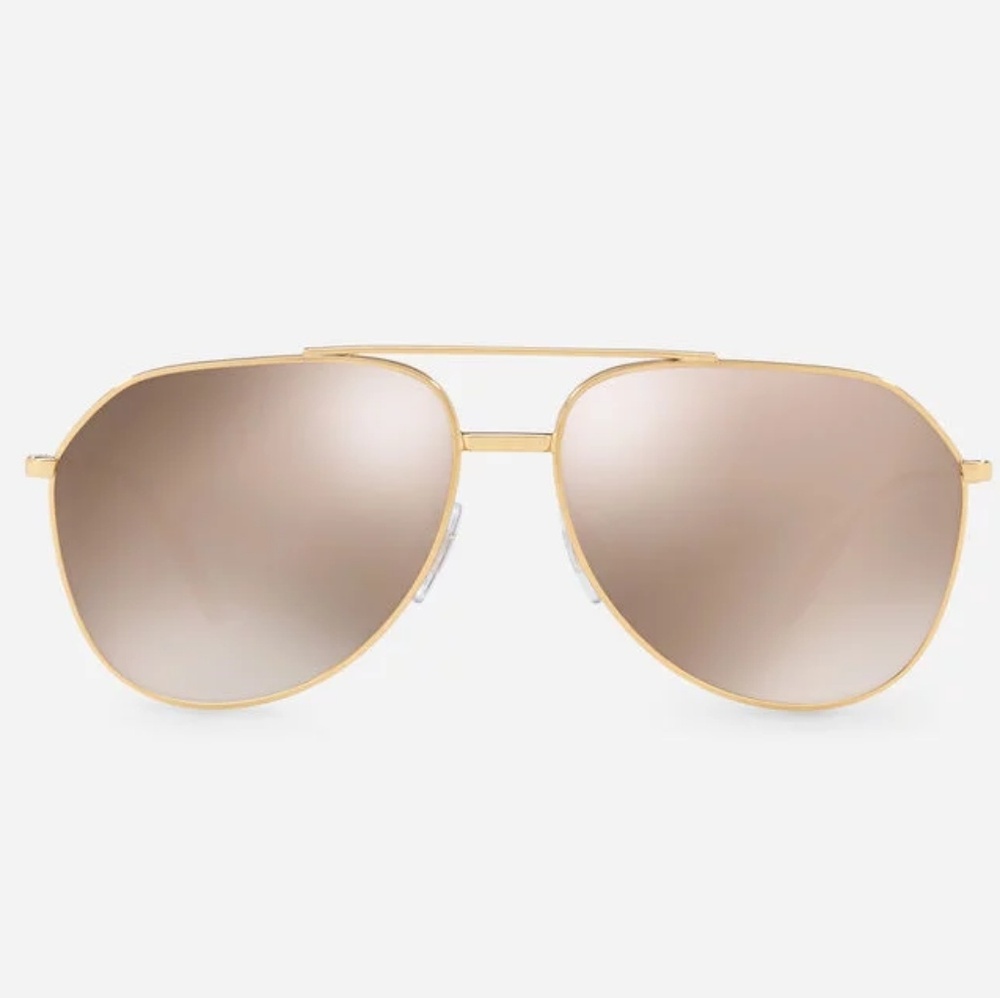 Dolce & Gabbana 18k gold plated Aviator sunglasses